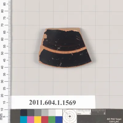 Terracotta fragment of a kylix (drinking cup)