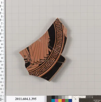 Terracotta fragment of a kylix (drinking cup)