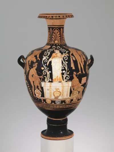 Terracotta hydria (water jar)