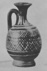 LEKYTHOS, SQUAT (SOUTH ITALIAN, GNATHIAN, BLACK GLAZE)