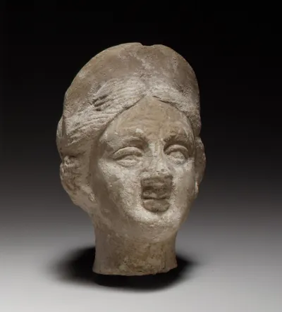 Terracotta female head