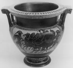 KRATER, COLUMN (ATHENIAN, BLACK-FIGURE)