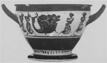 SKYPHOS (ATHENIAN, BLACK-FIGURE)