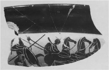SKYPHOS, FRAGMENT (ATHENIAN, BLACK-FIGURE)