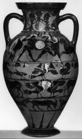 AMPHORA, NECK (ATHENIAN, BLACK-FIGURE)