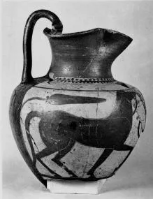 OINOCHOE (ETRUSCAN, BLACK-FIGURE)