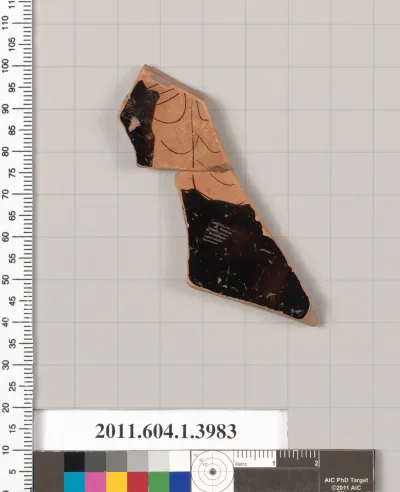 Terracotta fragment of a kylix (drinking cup)