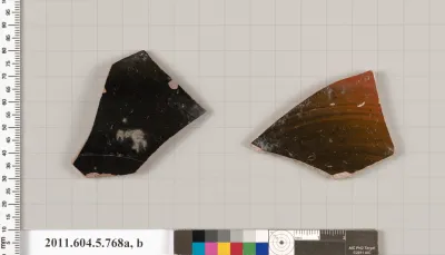 Terracotta fragments of kylikes (drinking cups)