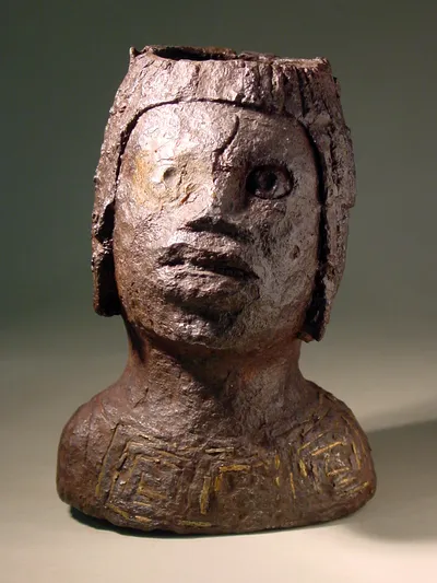 Gefäβ in Form einer Afrikanerbüste