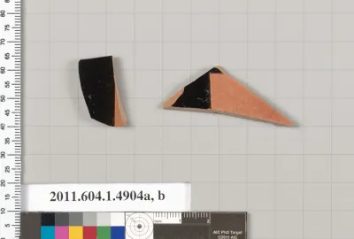 Terracotta fragments of kylikes (drinking cups)