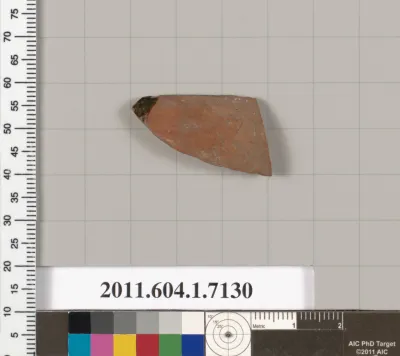 Terracotta rim fragment of a kylix (drinking cup)