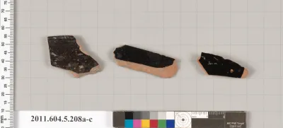 Terracotta fragments of kylikes (drinking cups)