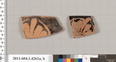 Terracotta rim fragments of kylikes (drinking cups)