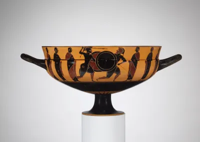 Terracotta kylix: Siana cup (drinking cup)