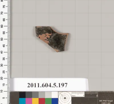 Terracotta rim fragment of a kylix (drinking cup)