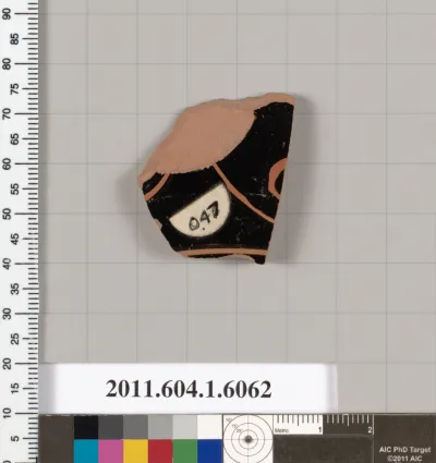 Terracotta fragment of a kylix (drinking cup)