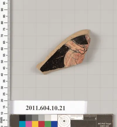 Terracotta fragment of a kylix (drinking cup)