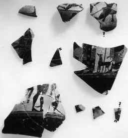 LEKYTHOS, FRAGMENTS (ATHENIAN, BLACK-FIGURE)