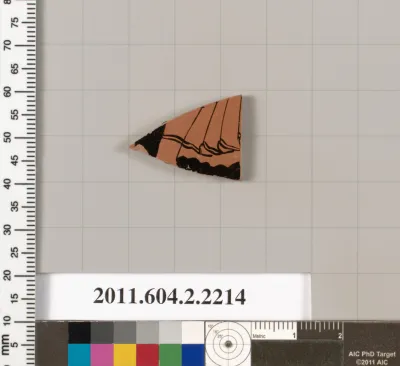 Terracotta fragment of a pot; unglazed on the inside