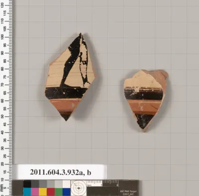 Terracotta fragments of a lekythos (oil flask)