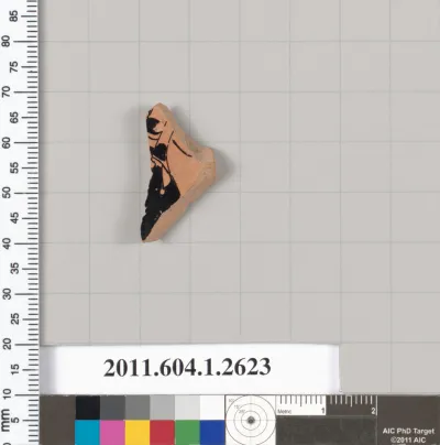 Terracotta fragment of a kylix (drinking cup)