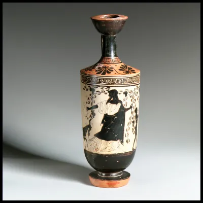 Terracotta lekythos (oil flask)