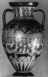 AMPHORA, NECK (ATHENIAN, BLACK-FIGURE)