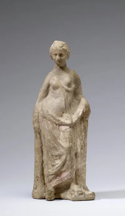 Standing Partially Draped Woman