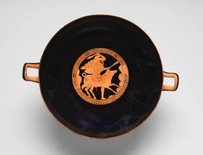 Terracotta kylix (drinking cup)
