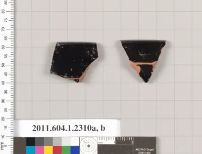 Terracotta rim fragments of kylikes (drinking cups)