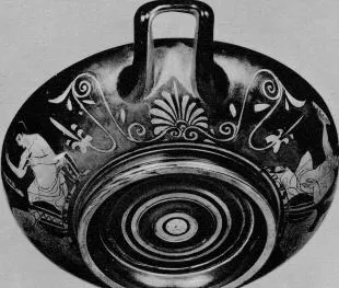 CUP, STEMLESS (ATHENIAN, RED-FIGURE)