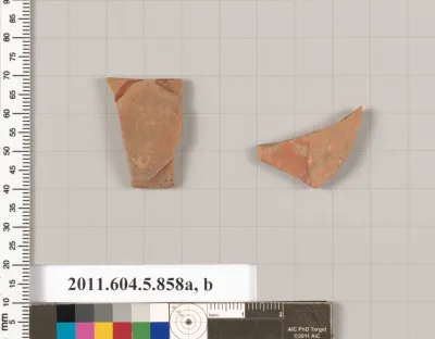 Terracotta fragments of kylikes (drinking cups)