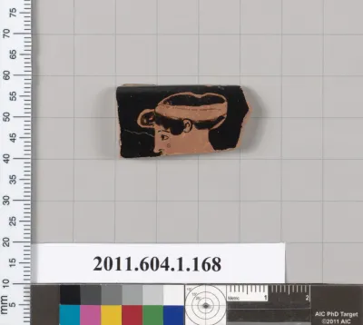 Terracotta rim fragment of a kylix (drinking cup)