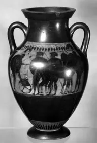 AMPHORA, BELLY, TYPE B (ATHENIAN, BLACK-FIGURE)