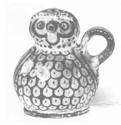 FIGURE VASE (SOUTH ITALIAN, BLACK PATTERN)