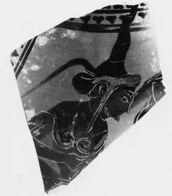 OLPE, FRAGMENT (ATHENIAN, BLACK-FIGURE)