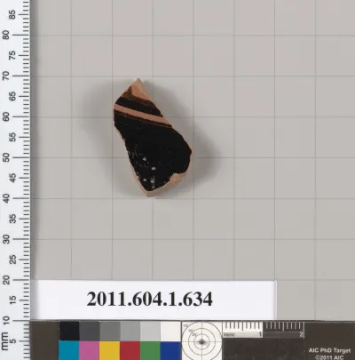 Terracotta fragment of a kylix (drinking cup)