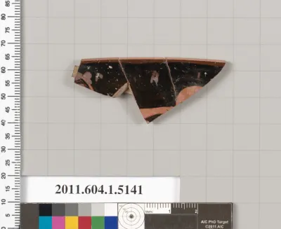 Terracotta rim fragment of a kylix (drinking cup)