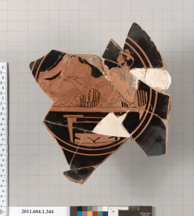 Terracotta fragment of a kylix (drinking cup)