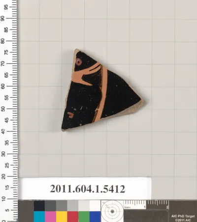 Terracotta fragment of a kylix (drinking cup)