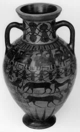 AMPHORA, NECK (ATHENIAN, BLACK-FIGURE)