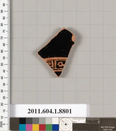 Terracotta fragment of a kylix (drinking cup)