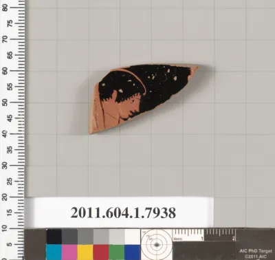 Terracotta fragment of a kylix (drinking cup)