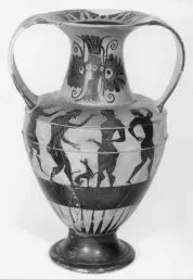 AMPHORA, NECK (ATHENIAN, BLACK-FIGURE)