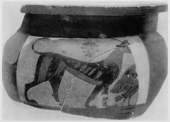 KRATER, COLUMN, FRAGMENTS (ATHENIAN, BLACK-FIGURE)