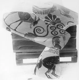 LEKYTHOS, FRAGMENT (ATHENIAN, BLACK-FIGURE)