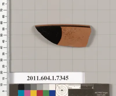 Terracotta rim fragment of a kylix (drinking cup)