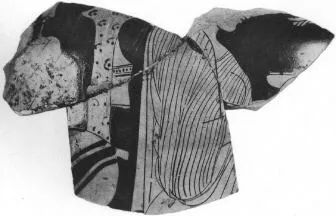 KRATER, COLUMN, FRAGMENT (ATHENIAN, RED-FIGURE)
