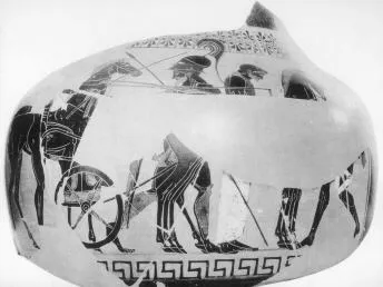 AMPHORA, BELLY, TYPE B, FRAGMENT (ATHENIAN, BLACK-FIGURE)