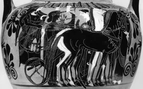 AMPHORA, NECK (ATHENIAN, BLACK-FIGURE)